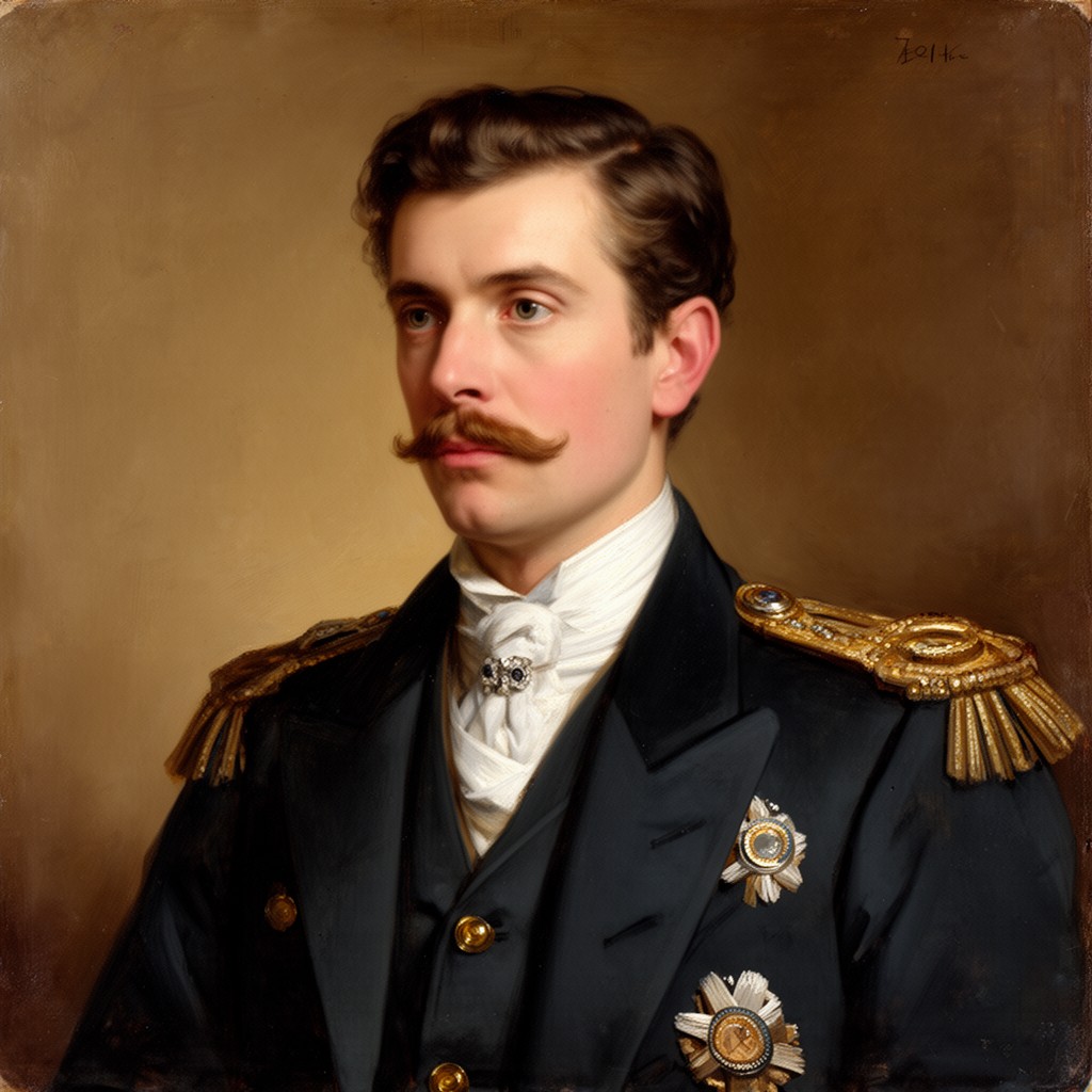AI-generated illustration of William, Prince of Orange (1840–1879)