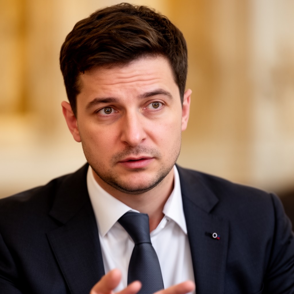 AI-generated illustration of Volodymyr Zelenskyy