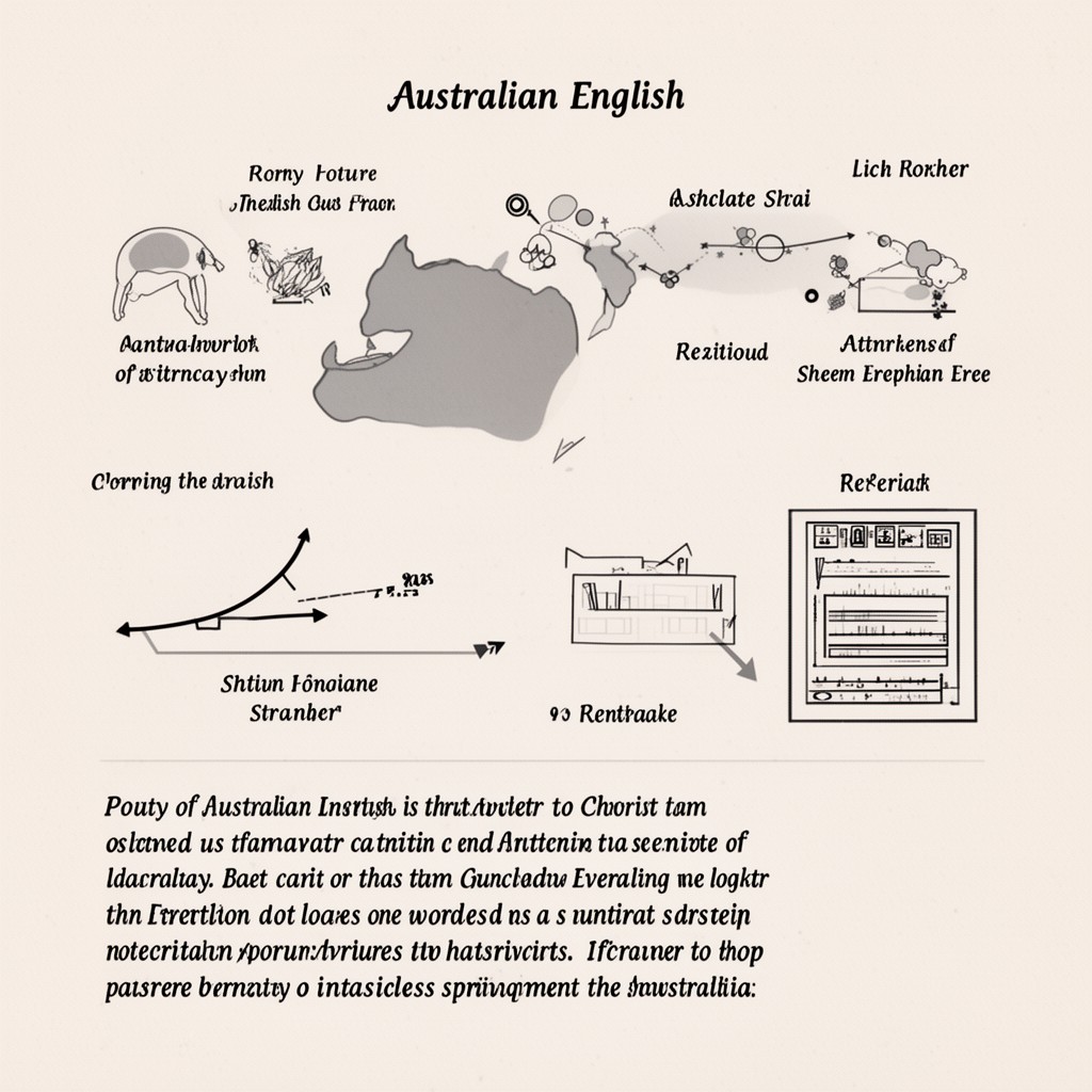 AI-generated illustration of Australian English