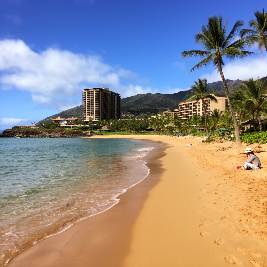 AI-generated illustration of Wailea Beach