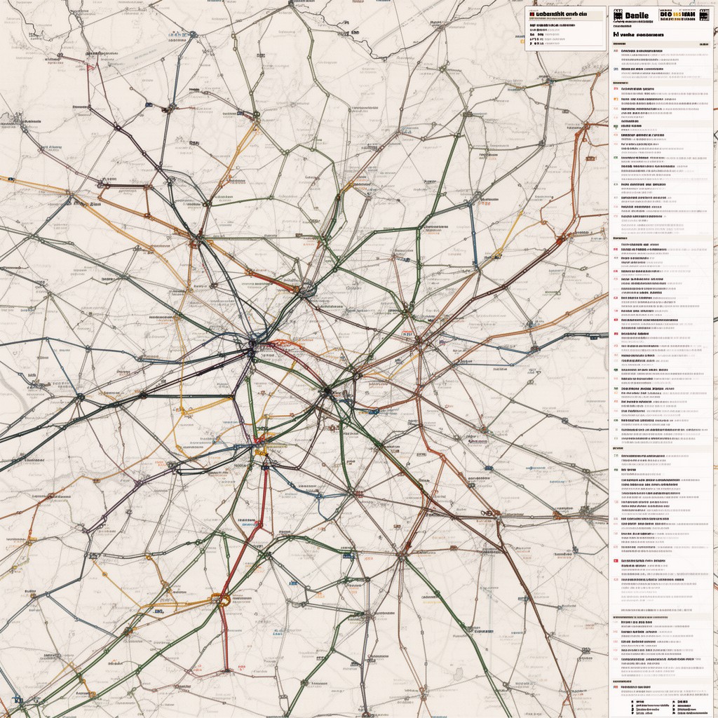AI-generated illustration of Belgian railway network