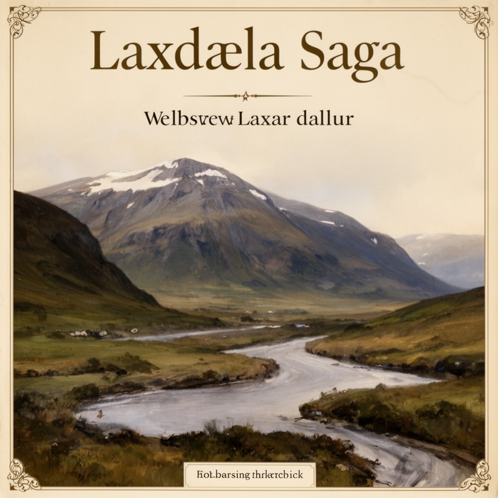 AI-generated illustration of Laxdæla saga