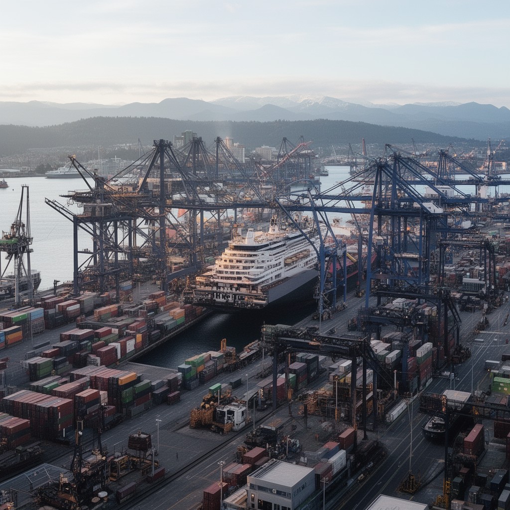 AI-generated illustration of Port of Seattle