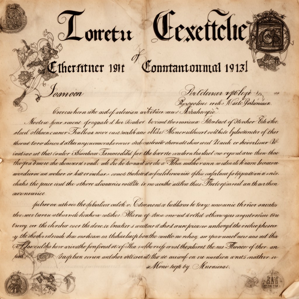 AI-generated illustration of Treaty of Constantinople (1913)