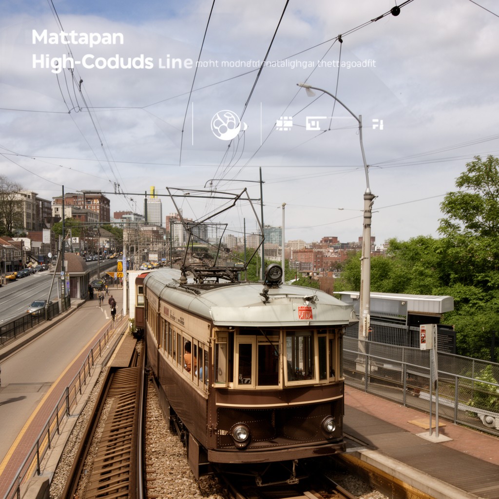AI-generated illustration of Mattapan High-Speed Line