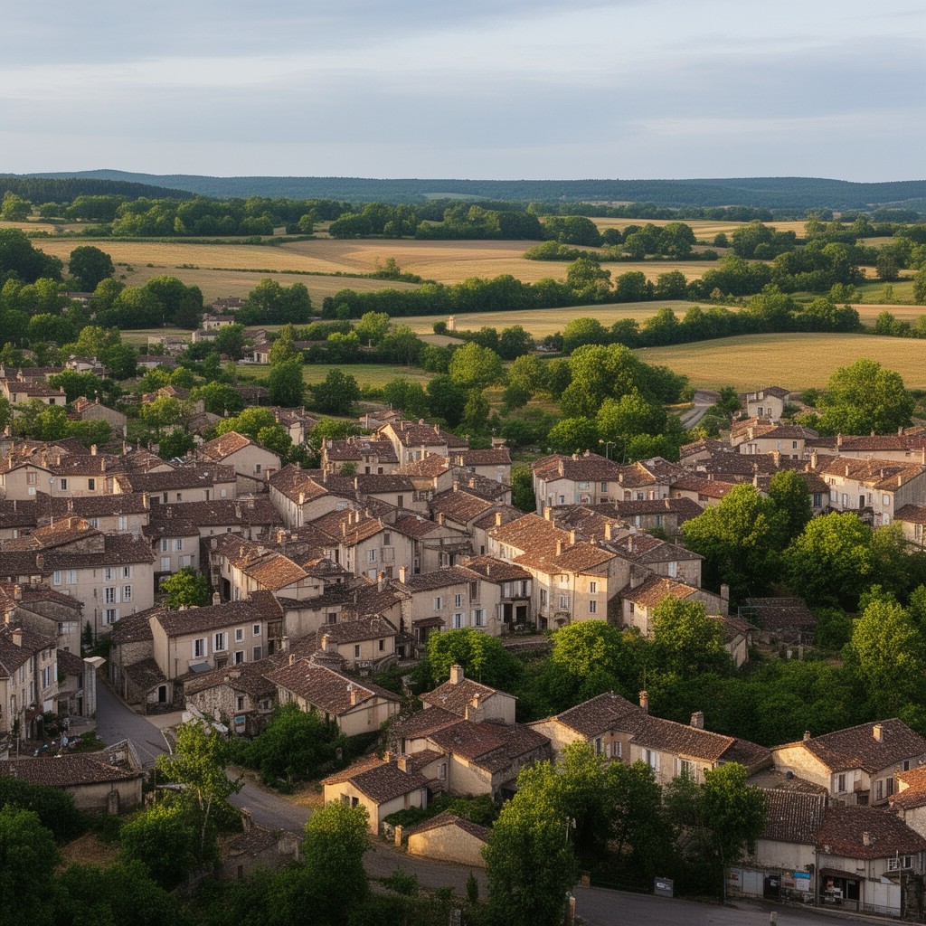 AI-generated illustration of Cuiseaux, Saône-et-Loire, France