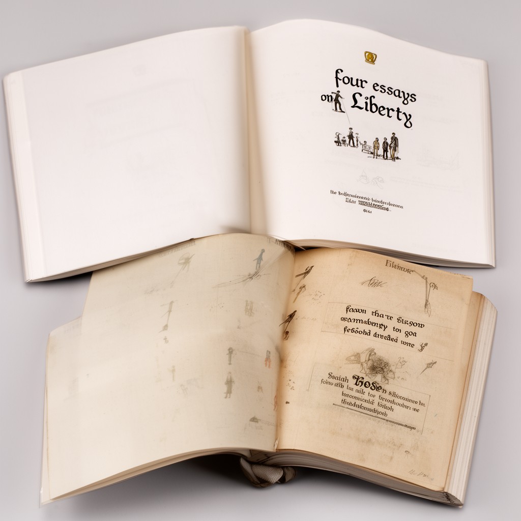 AI-generated illustration of Four Essays on Liberty