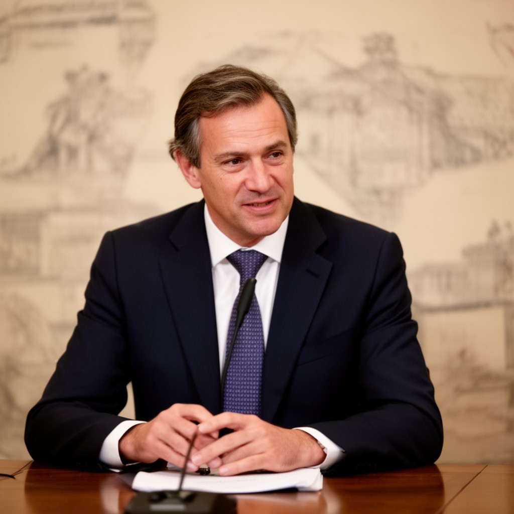 AI-generated illustration of President of the Community of Madrid