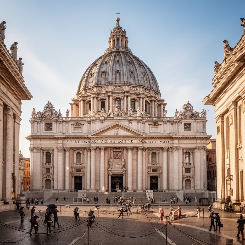 AI-generated illustration of Sant’Andrea della Valle, Rome