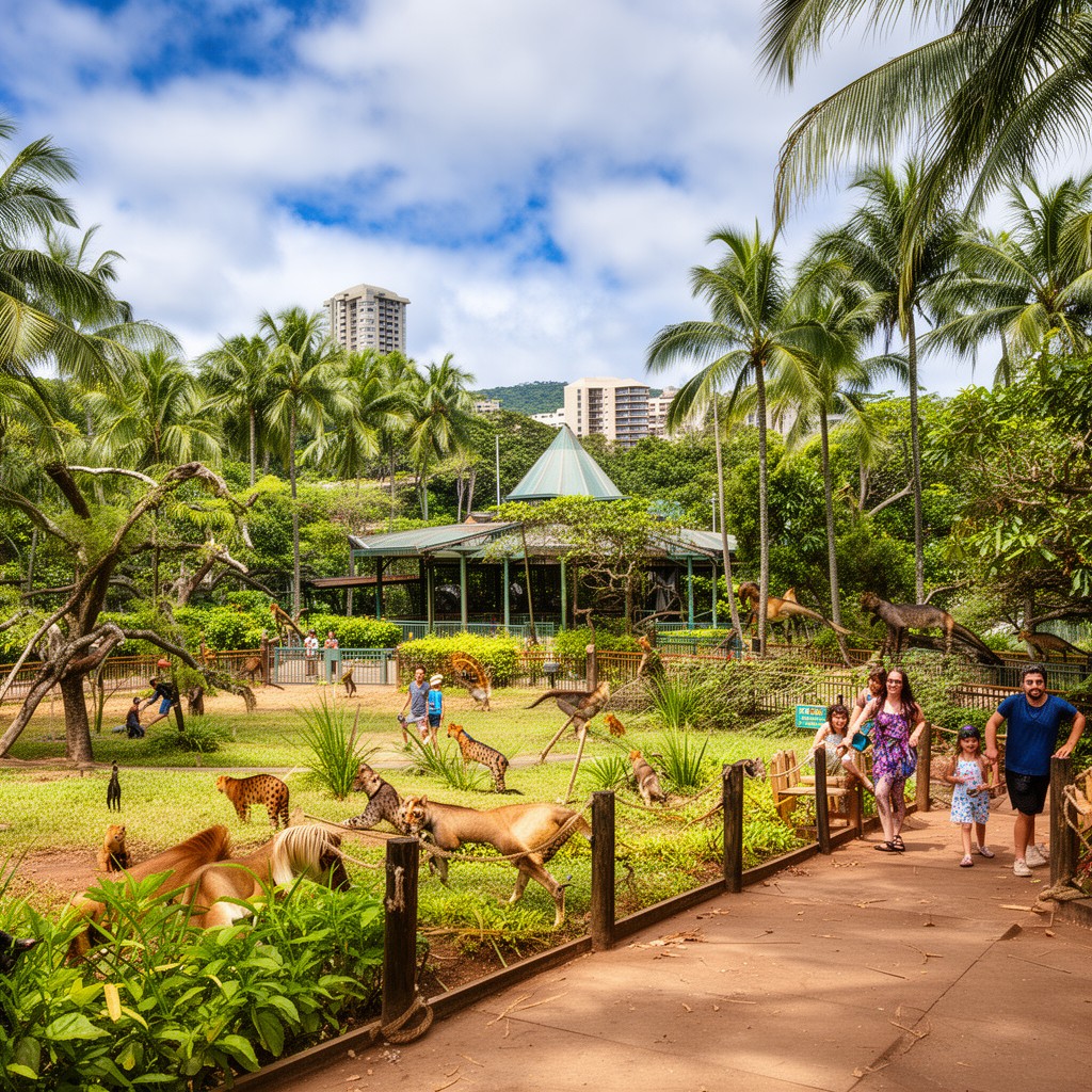 AI-generated illustration of Honolulu Zoo