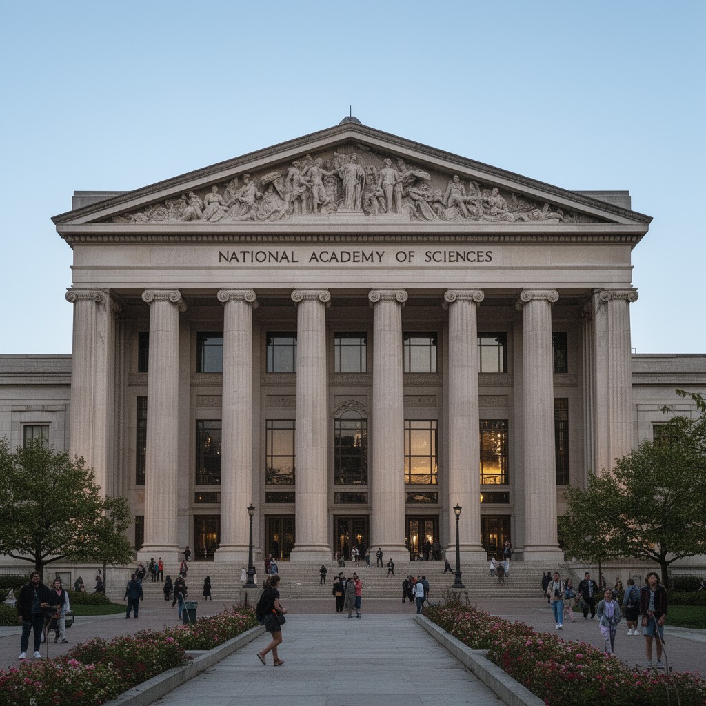 AI-generated illustration of National Academy of Sciences Building