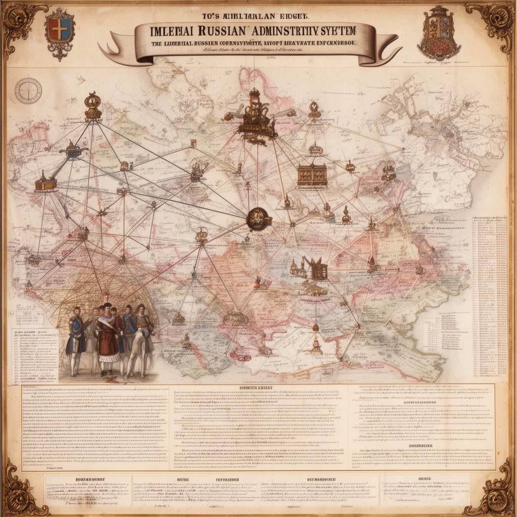 AI-generated illustration of Imperial Russian administrative system