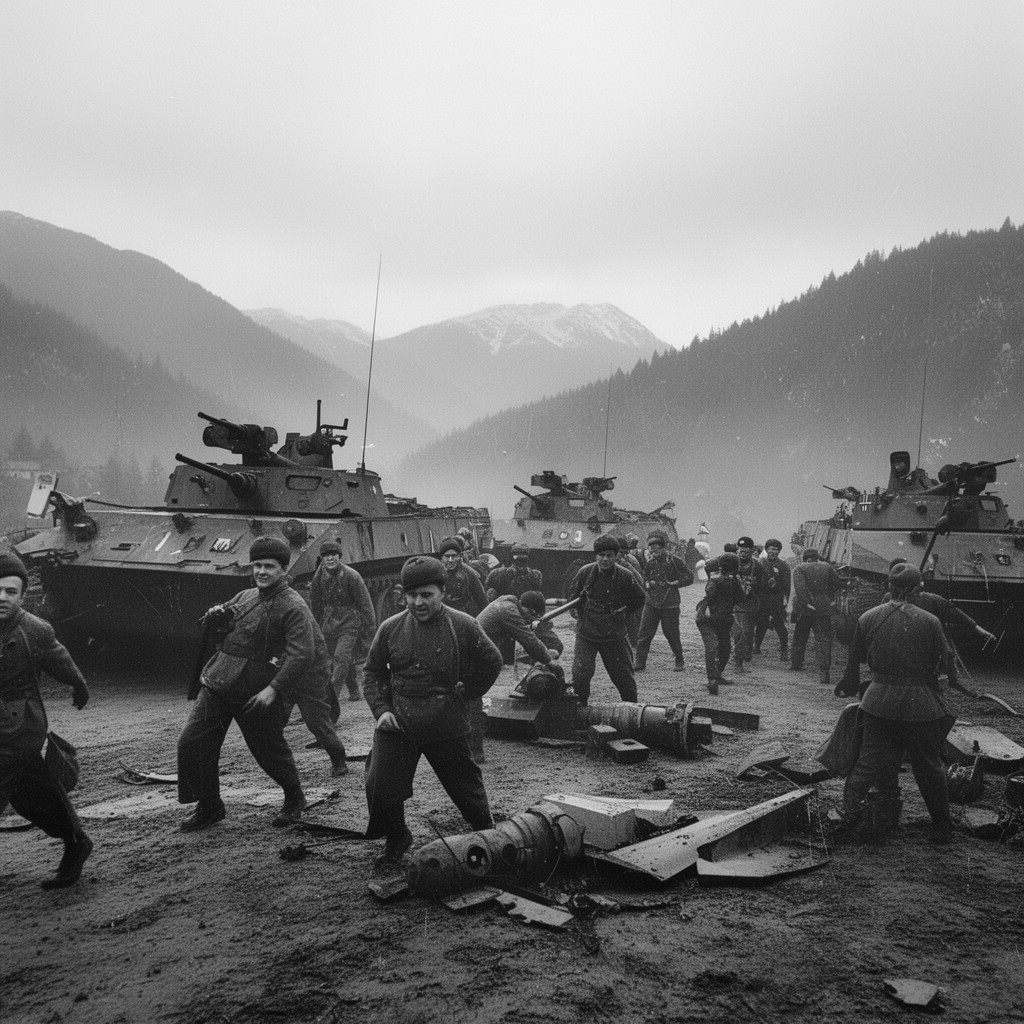 AI-generated illustration of Operation Weserübung
