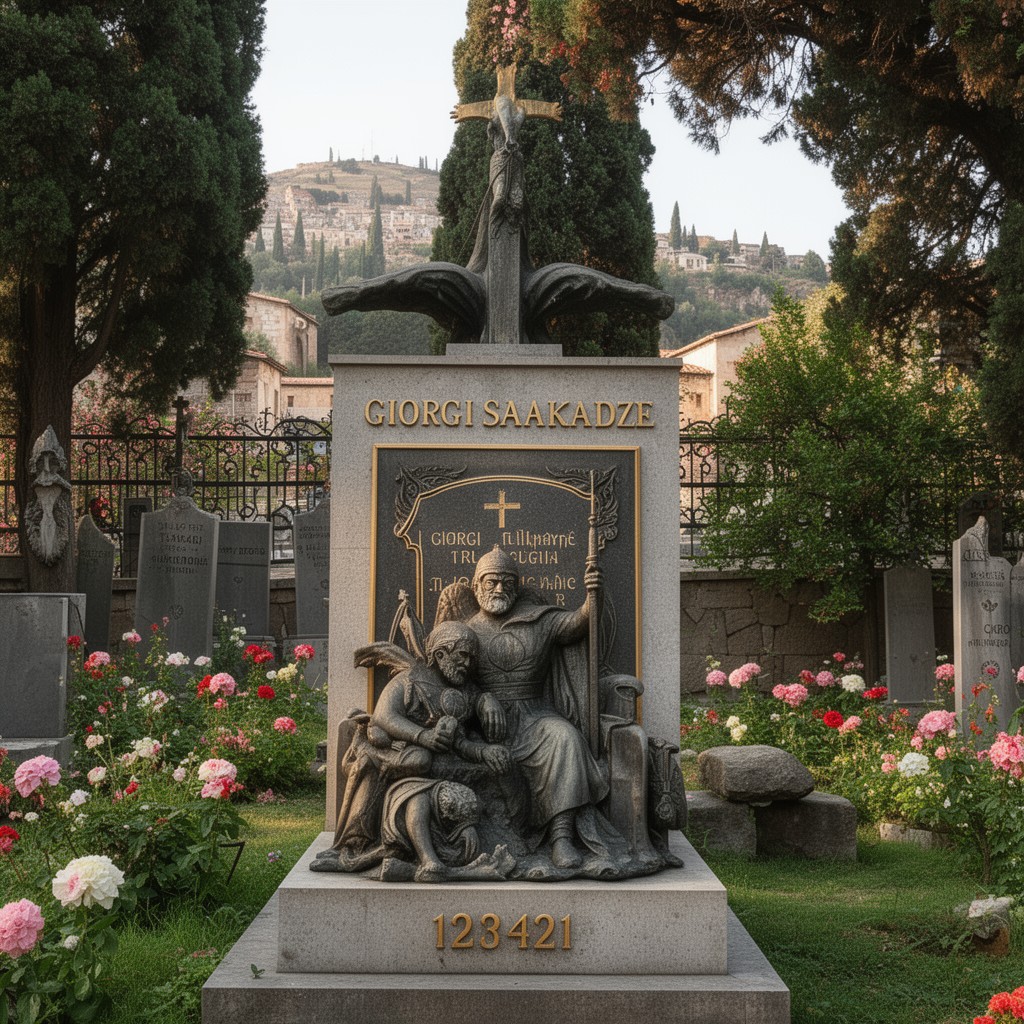 AI-generated illustration of Giorgi Saakadze (symbolic grave)