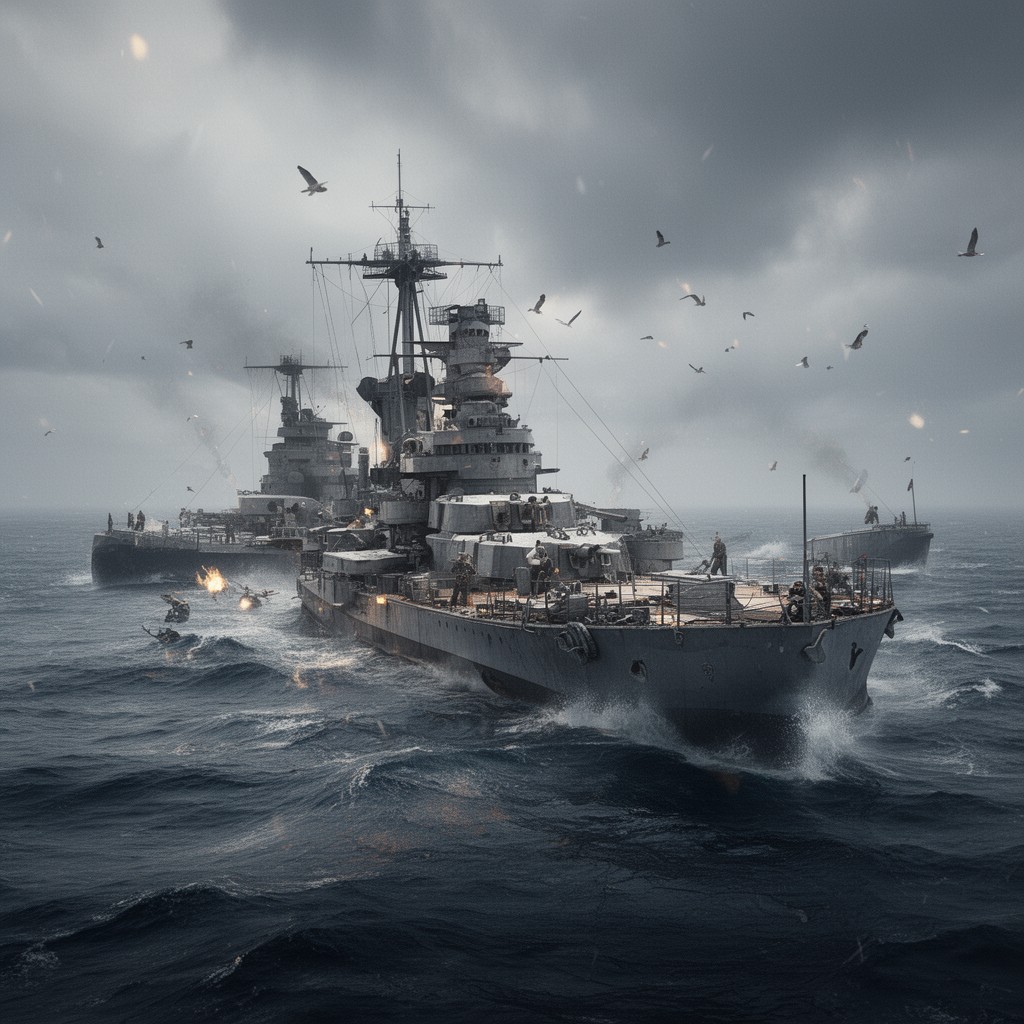 AI-generated illustration of Operation Berlin (Atlantic)