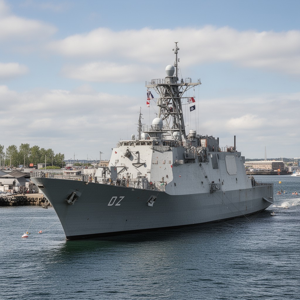 AI-generated illustration of Halifax-class frigate