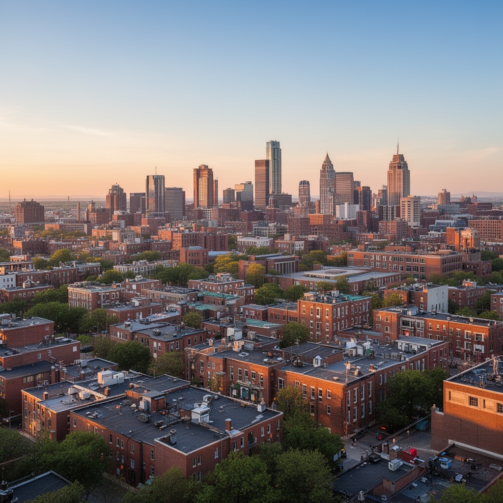AI-generated illustration of University City, Philadelphia