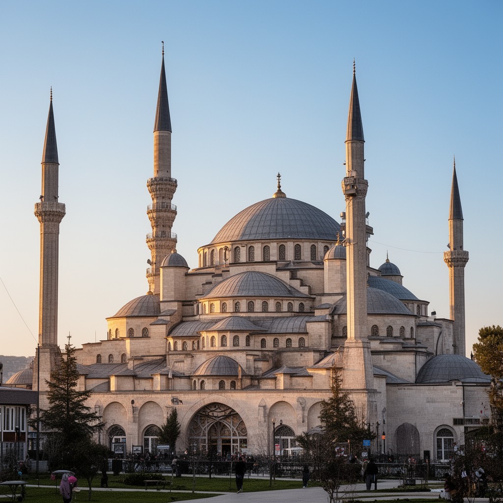AI-generated illustration of Kocatepe Mosque