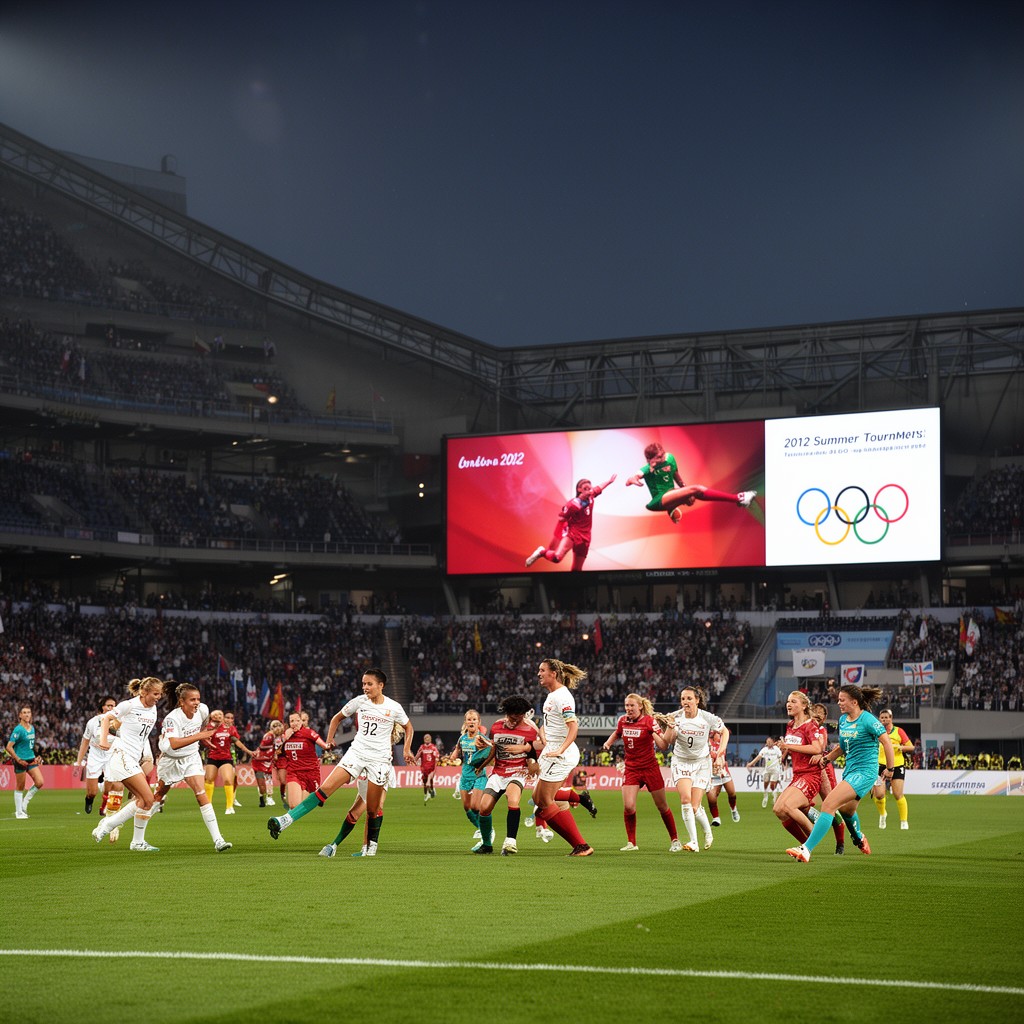 AI-generated illustration of 2012 Summer Olympics women's football tournament