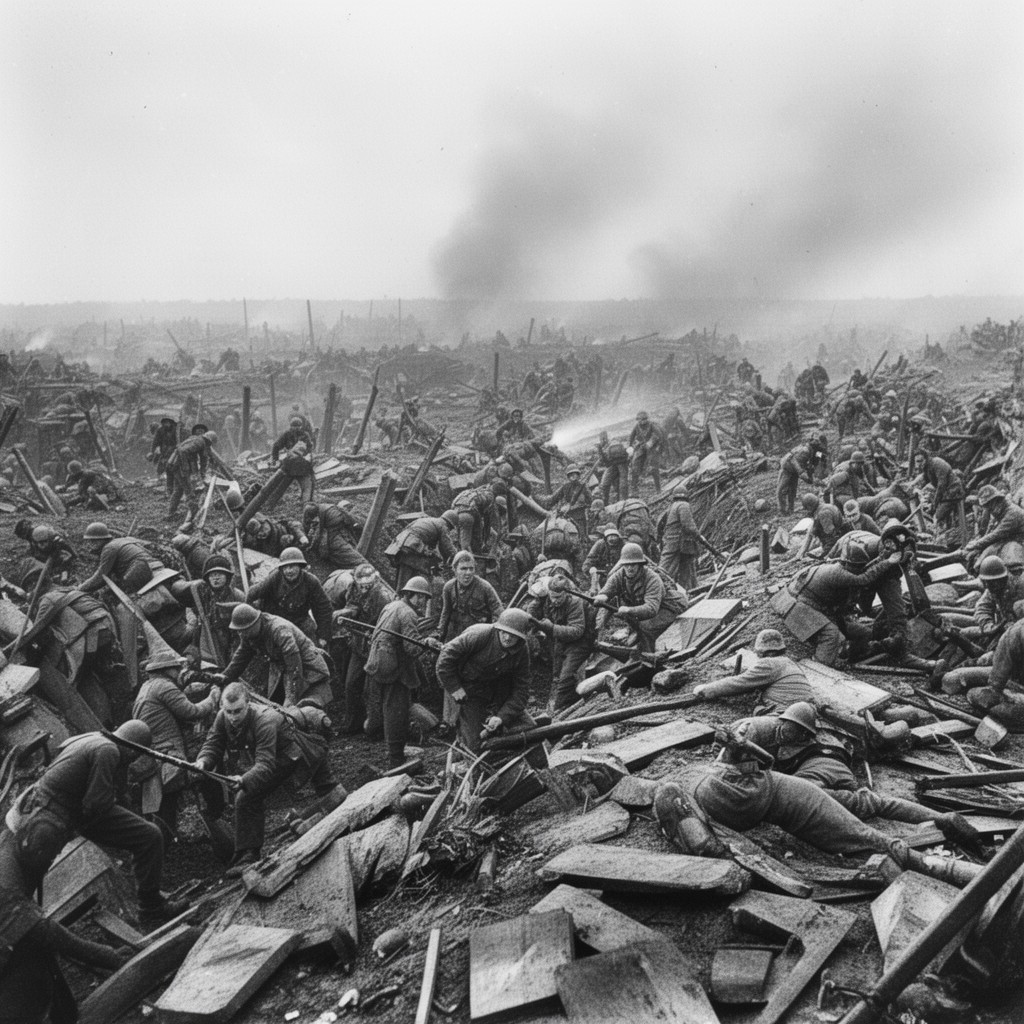 AI-generated illustration of Battle of Arras (1917)