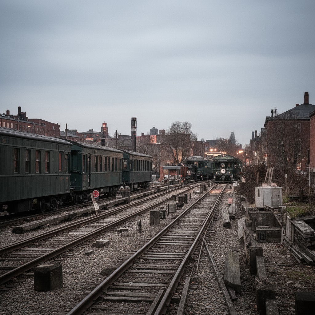 AI-generated illustration of Boston and Lowell Railroad