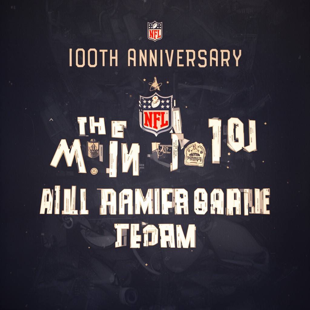 AI-generated illustration of NFL 100th Anniversary All-Time Team