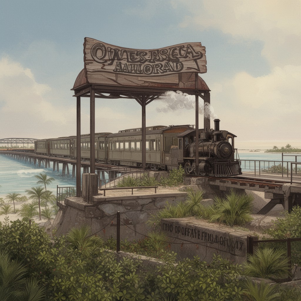 AI-generated illustration of Overseas Railroad (historic)