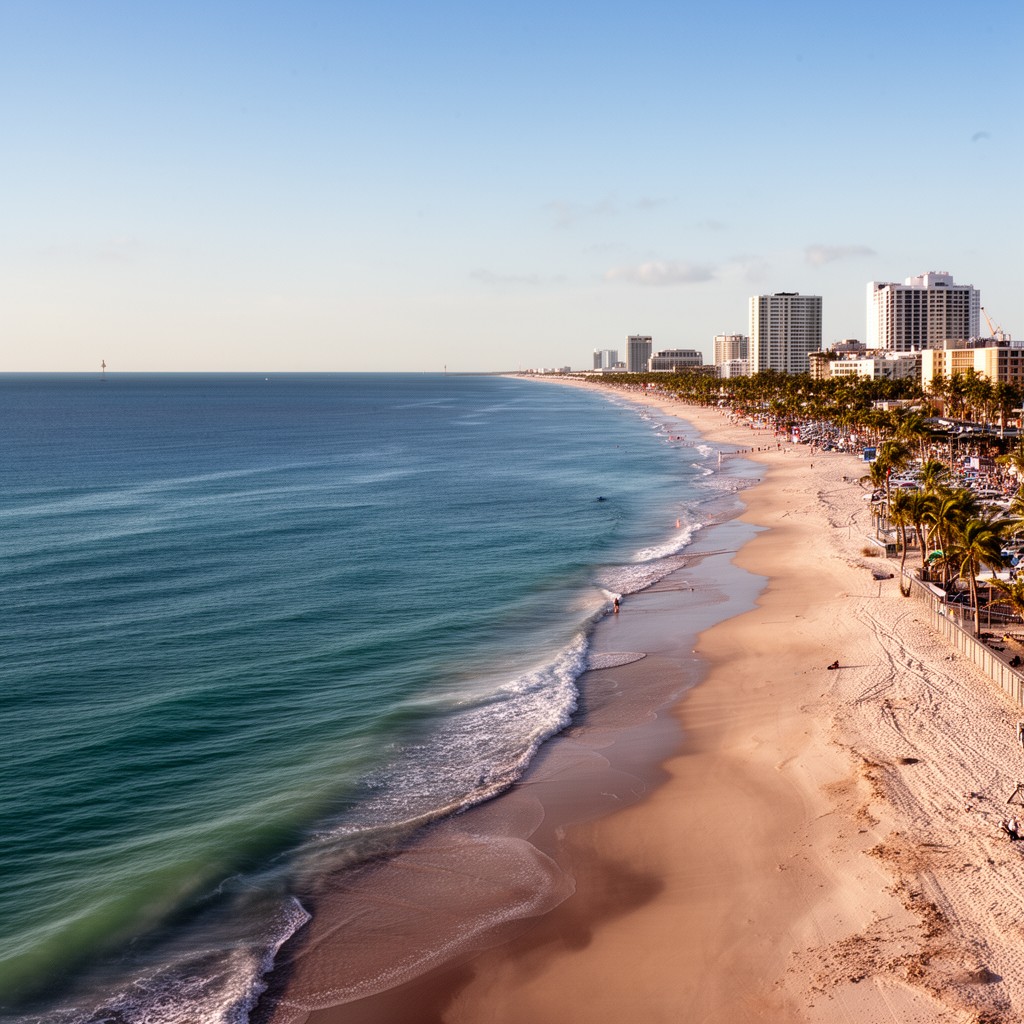 AI-generated illustration of Atlantic coast of Florida