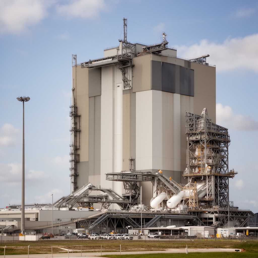 AI-generated illustration of Vehicle Assembly Building