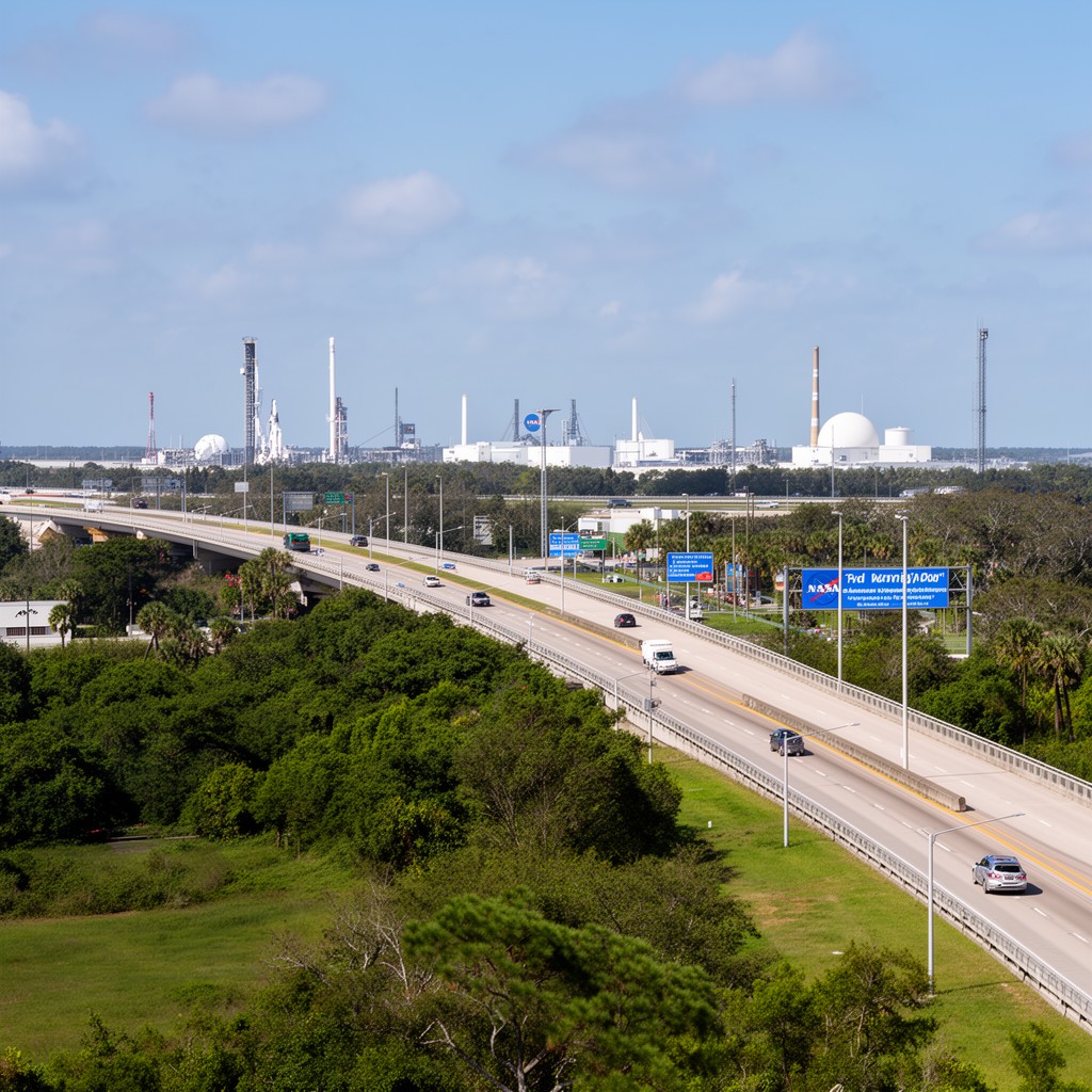 AI-generated illustration of NASA Causeway