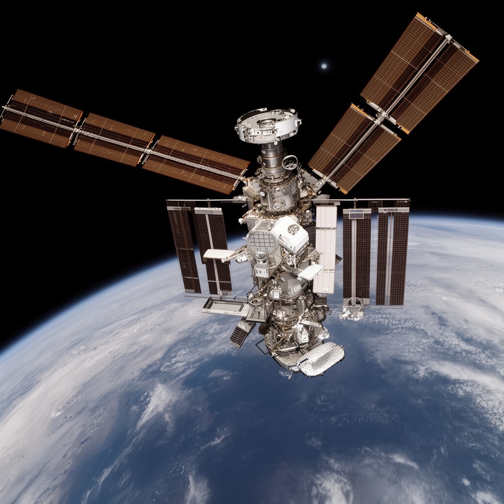 AI-generated illustration of low Earth orbit