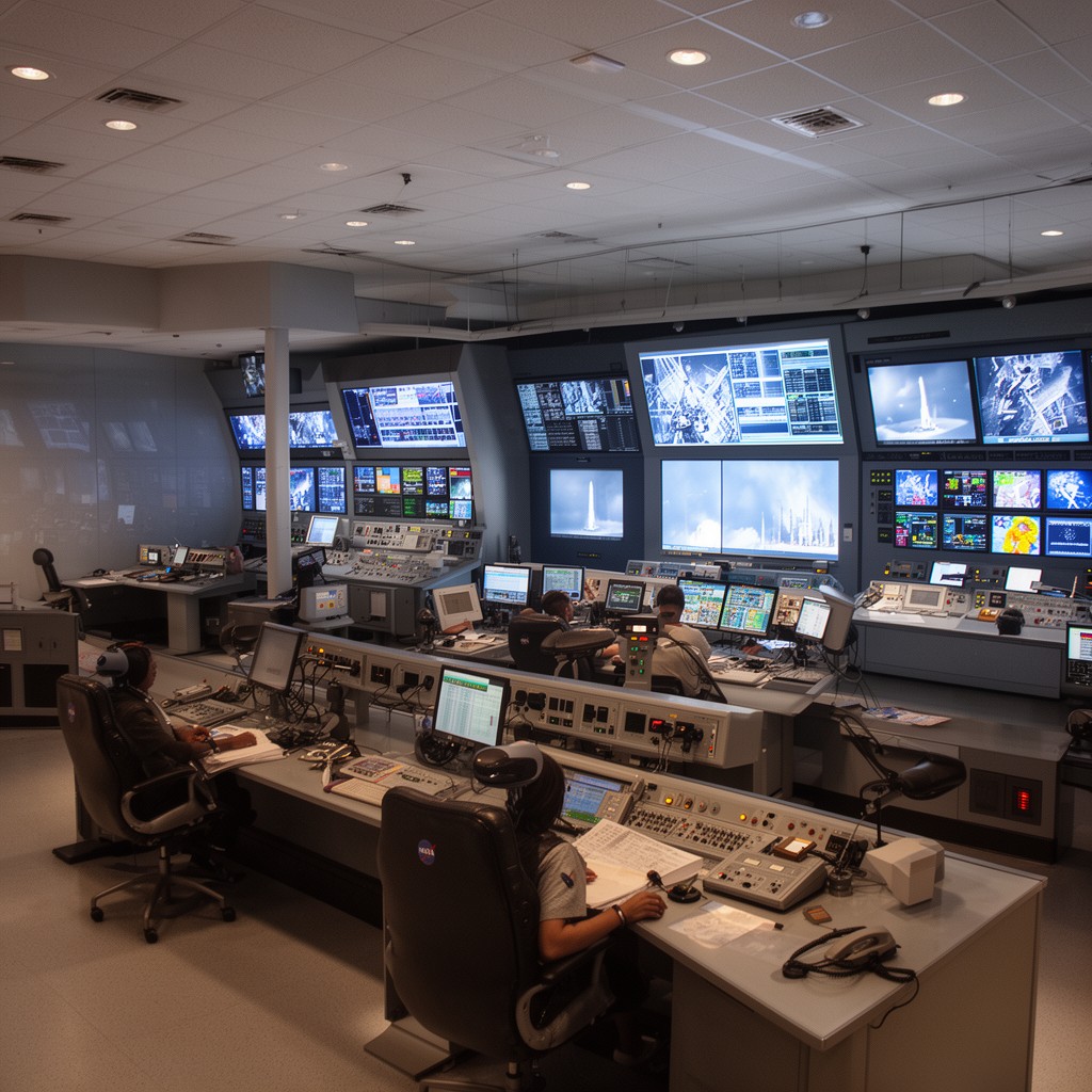 AI-generated illustration of Launch Control Center Firing Rooms
