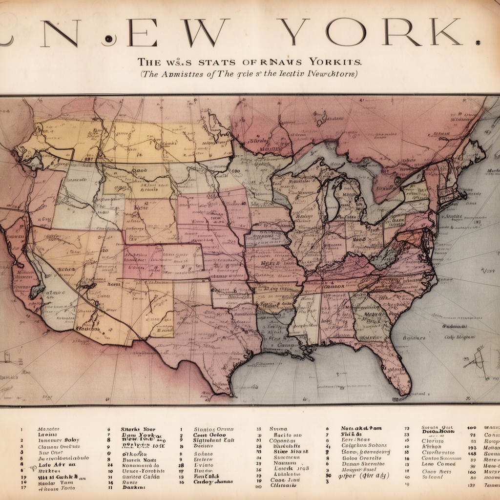 AI-generated illustration of U.S. state of New York