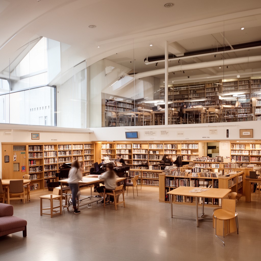 AI-generated illustration of Lewis Music Library