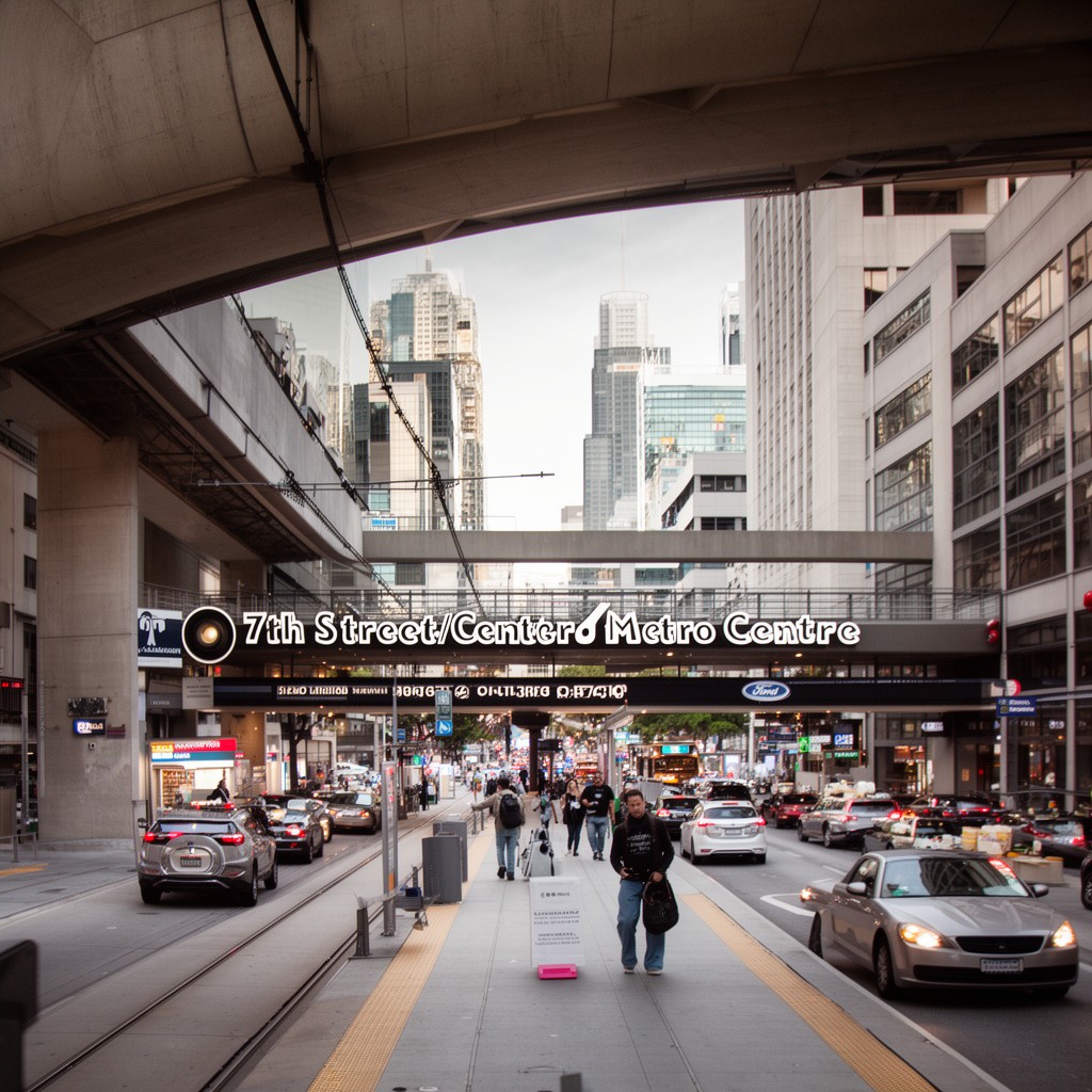 AI-generated illustration of 7th Street/Metro Center