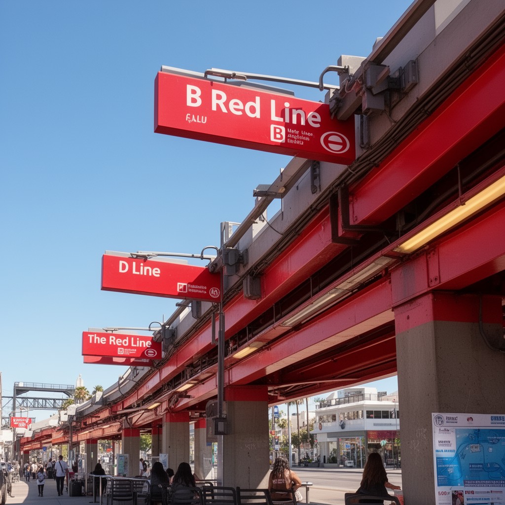 AI-generated illustration of Red Line as B Line and D Line