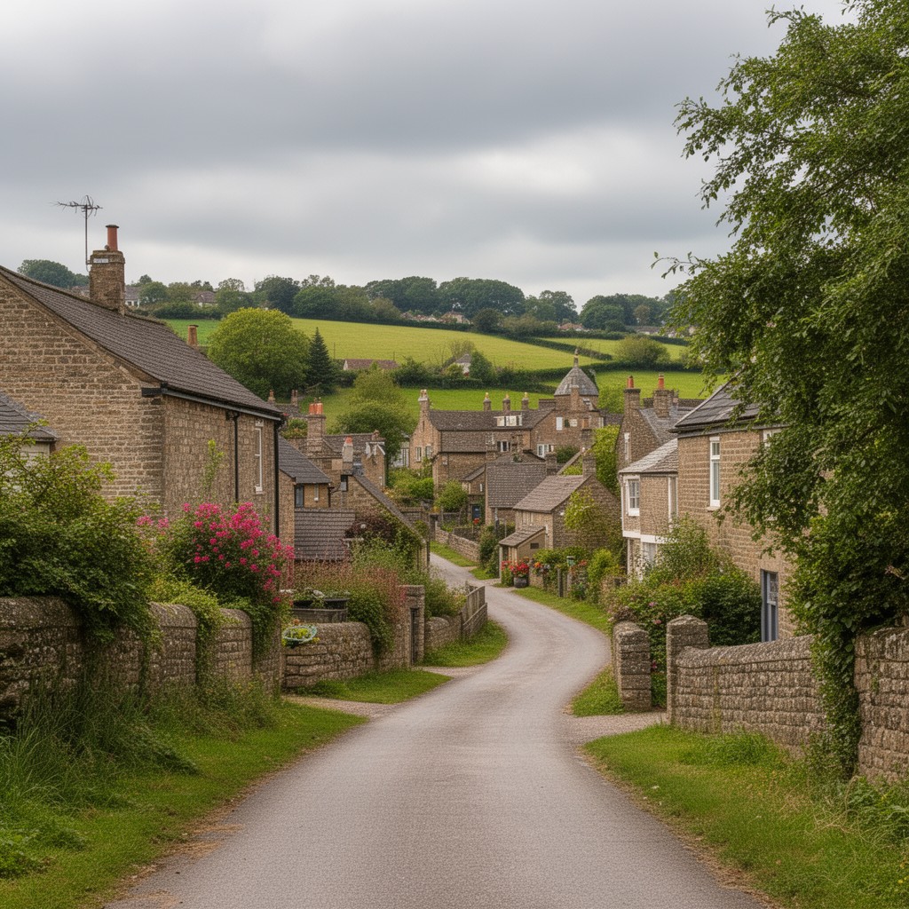 AI-generated illustration of Butt Lane, Staffordshire