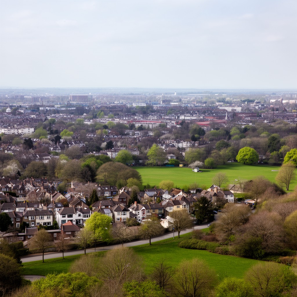 AI-generated illustration of Hampton Hill