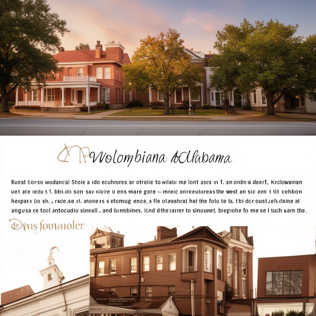 AI-generated illustration of Columbiana, Alabama