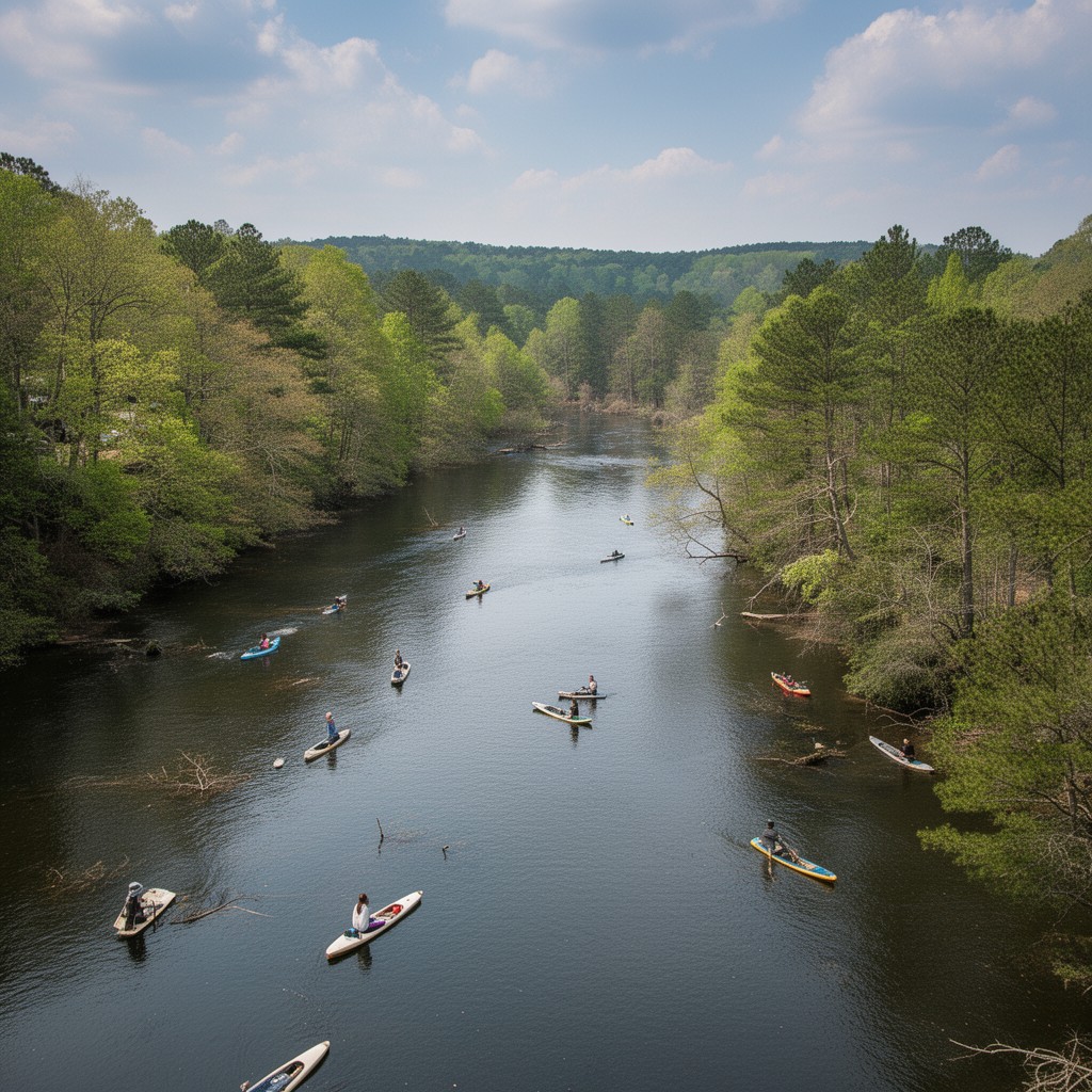 AI-generated illustration of Coosa River (border area)