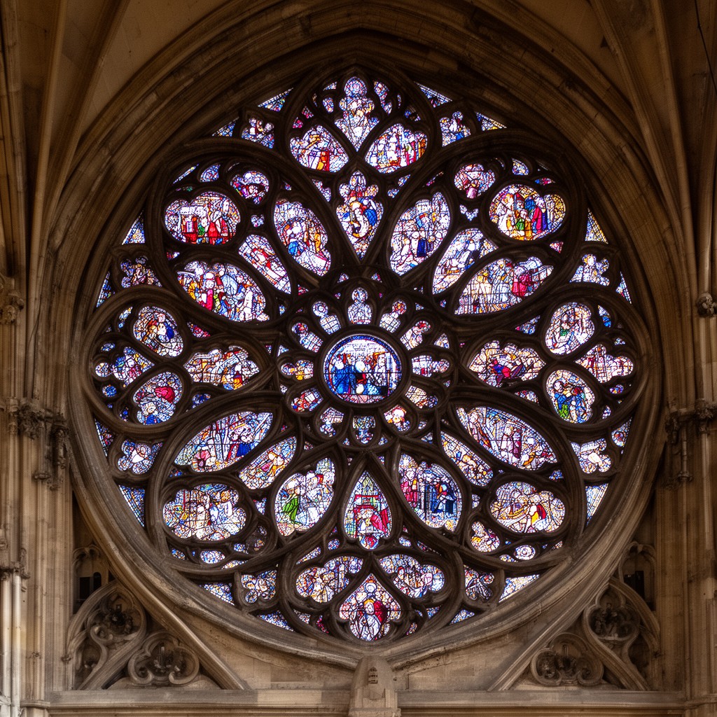 AI-generated illustration of Bishop’s Eye window