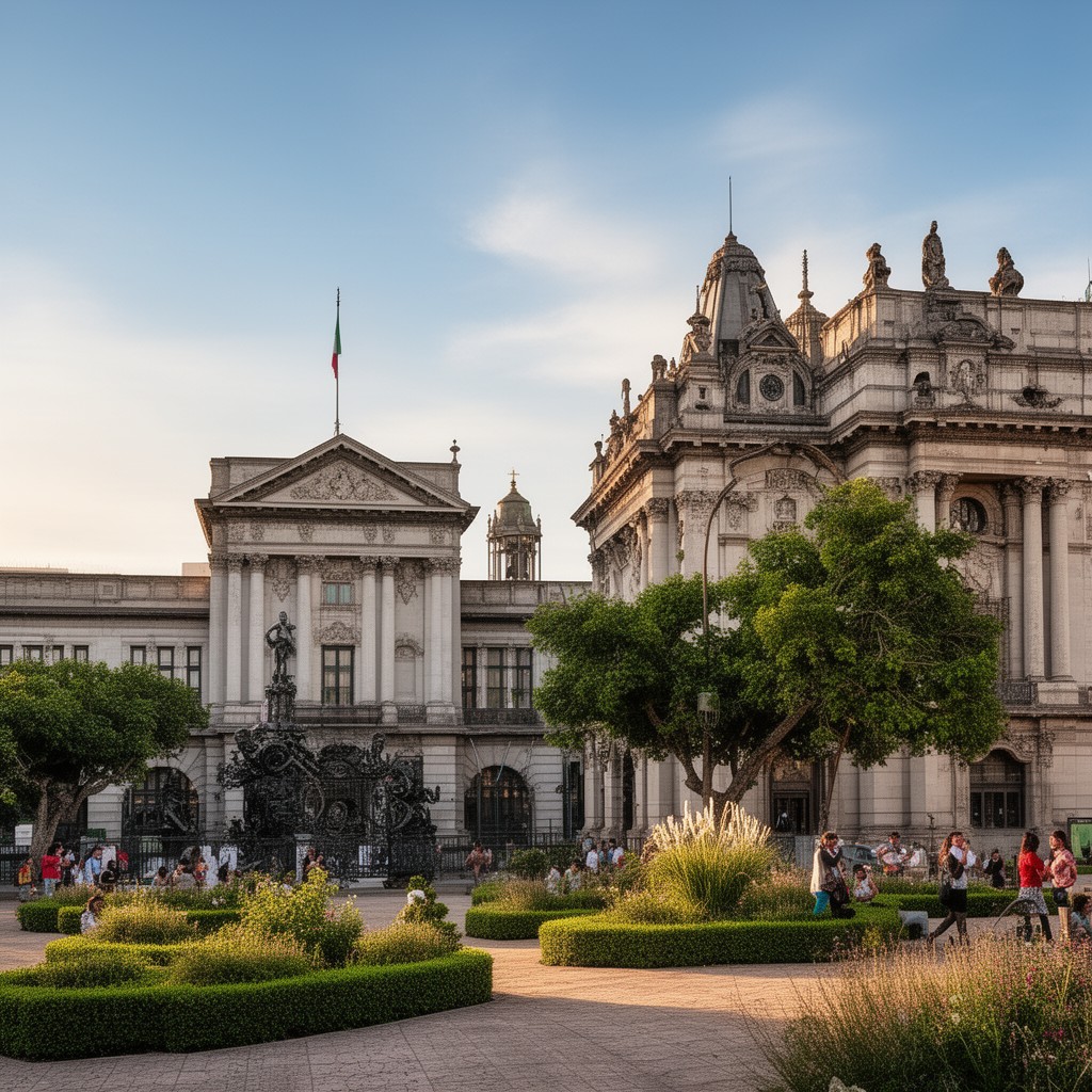 AI-generated illustration of Instituto Nacional de Bellas Artes y Literatura