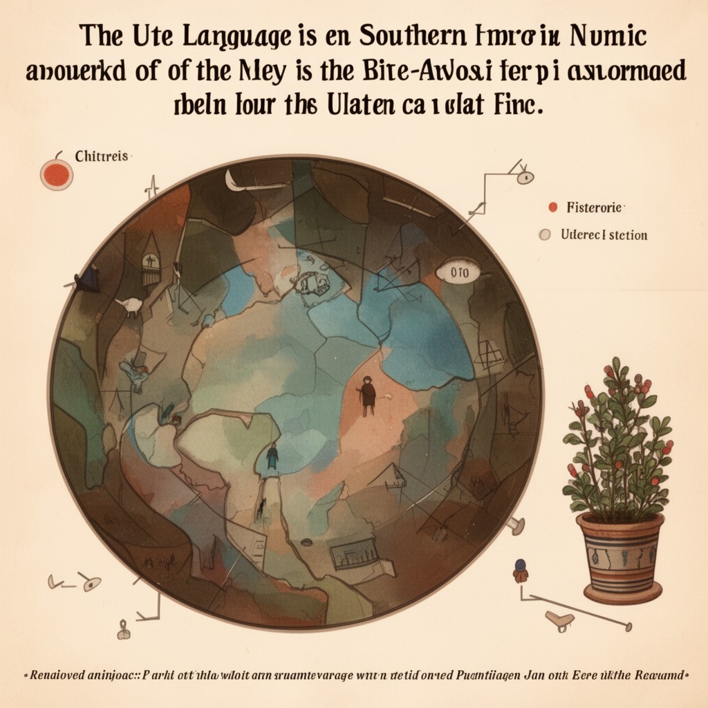 AI-generated illustration of Ute language