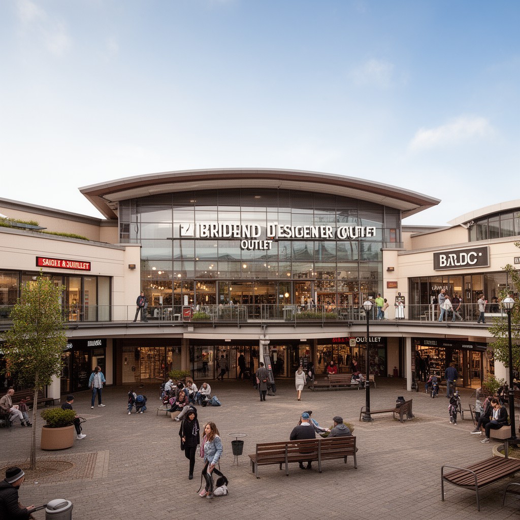 AI-generated illustration of Bridgend Designer Outlet