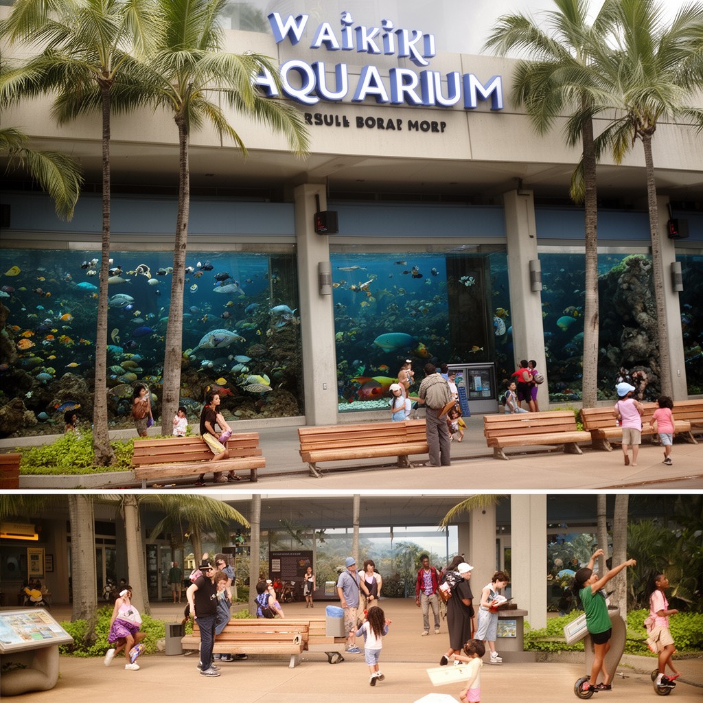 AI-generated illustration of Waikiki Aquarium