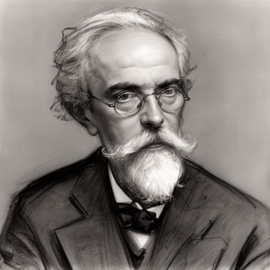 AI-generated illustration of Henri Bergson