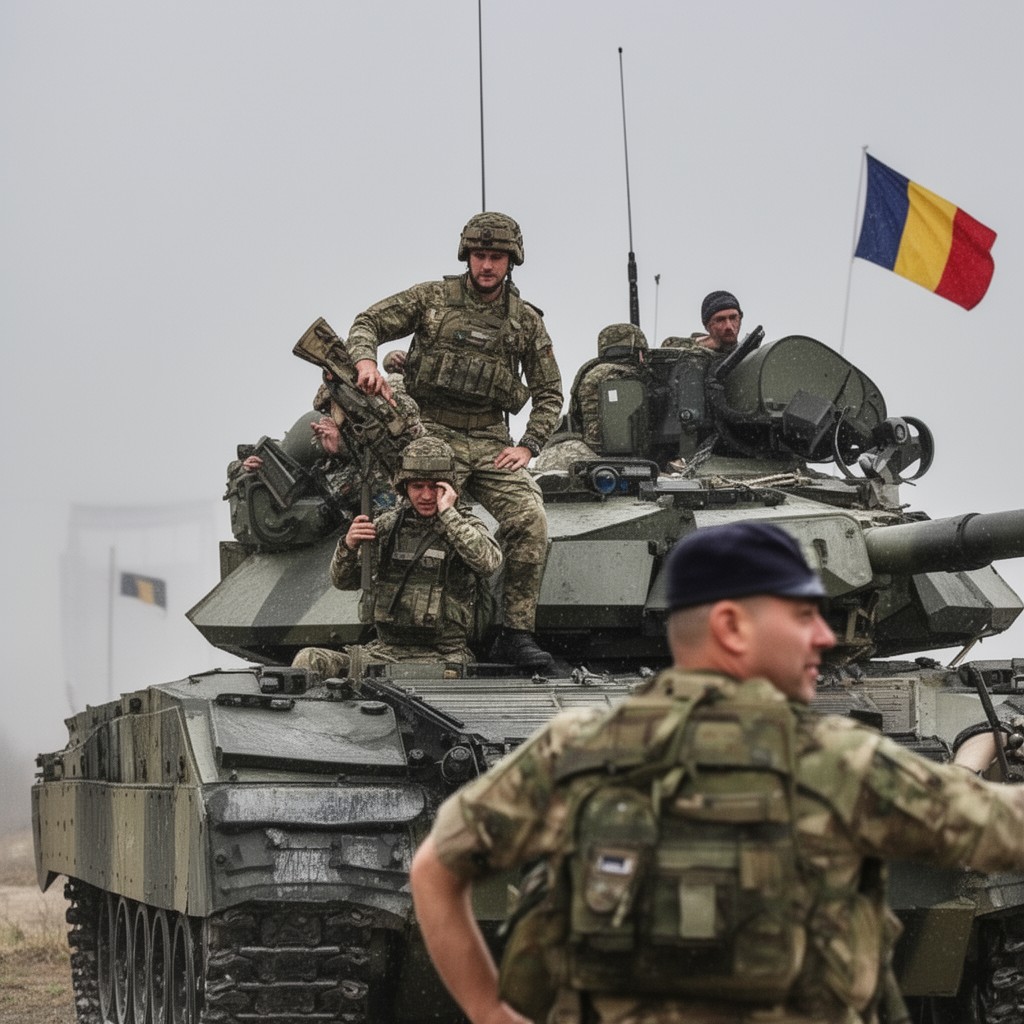 AI-generated illustration of Romanian Armed Forces