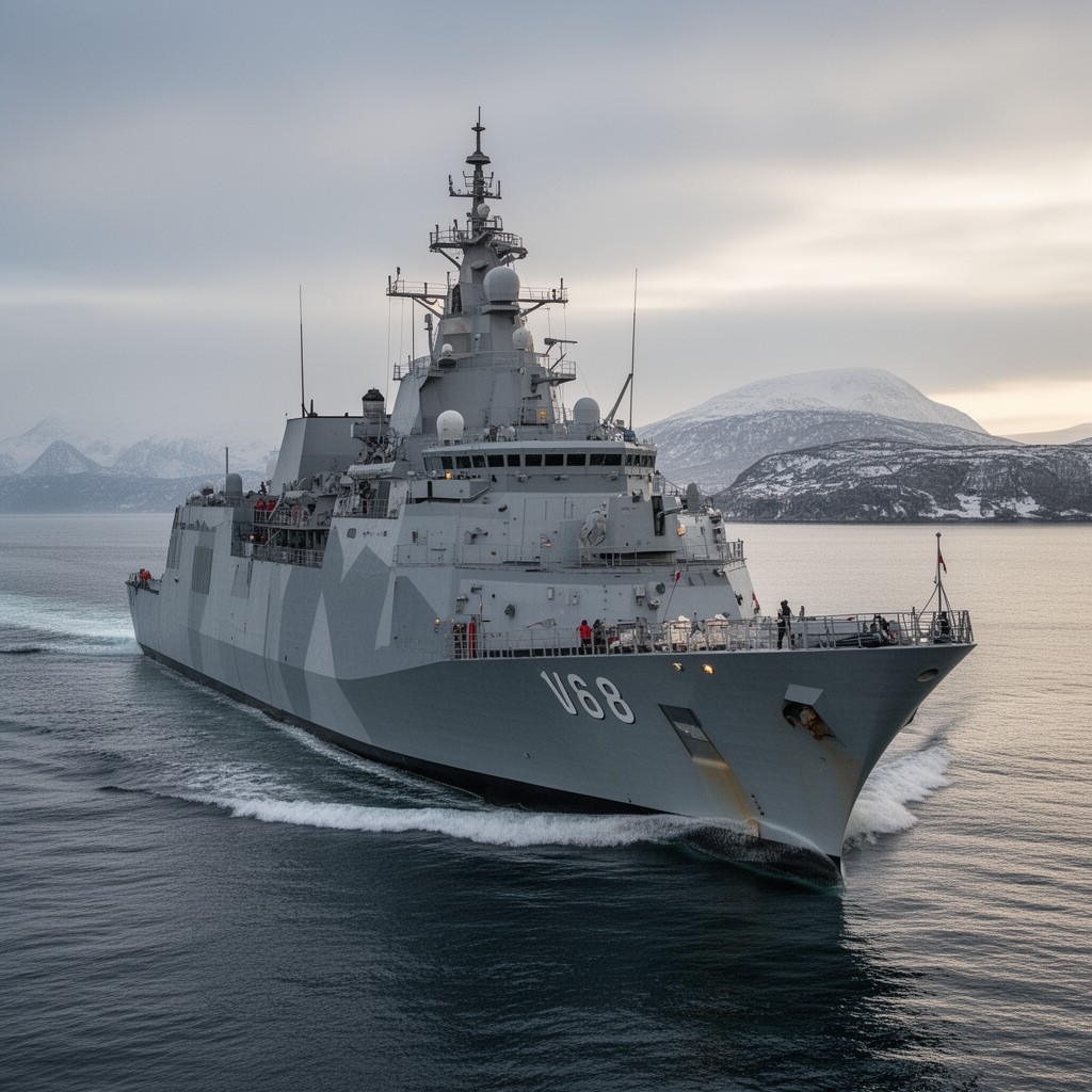 AI-generated illustration of Harry DeWolf-class offshore patrol vessel
