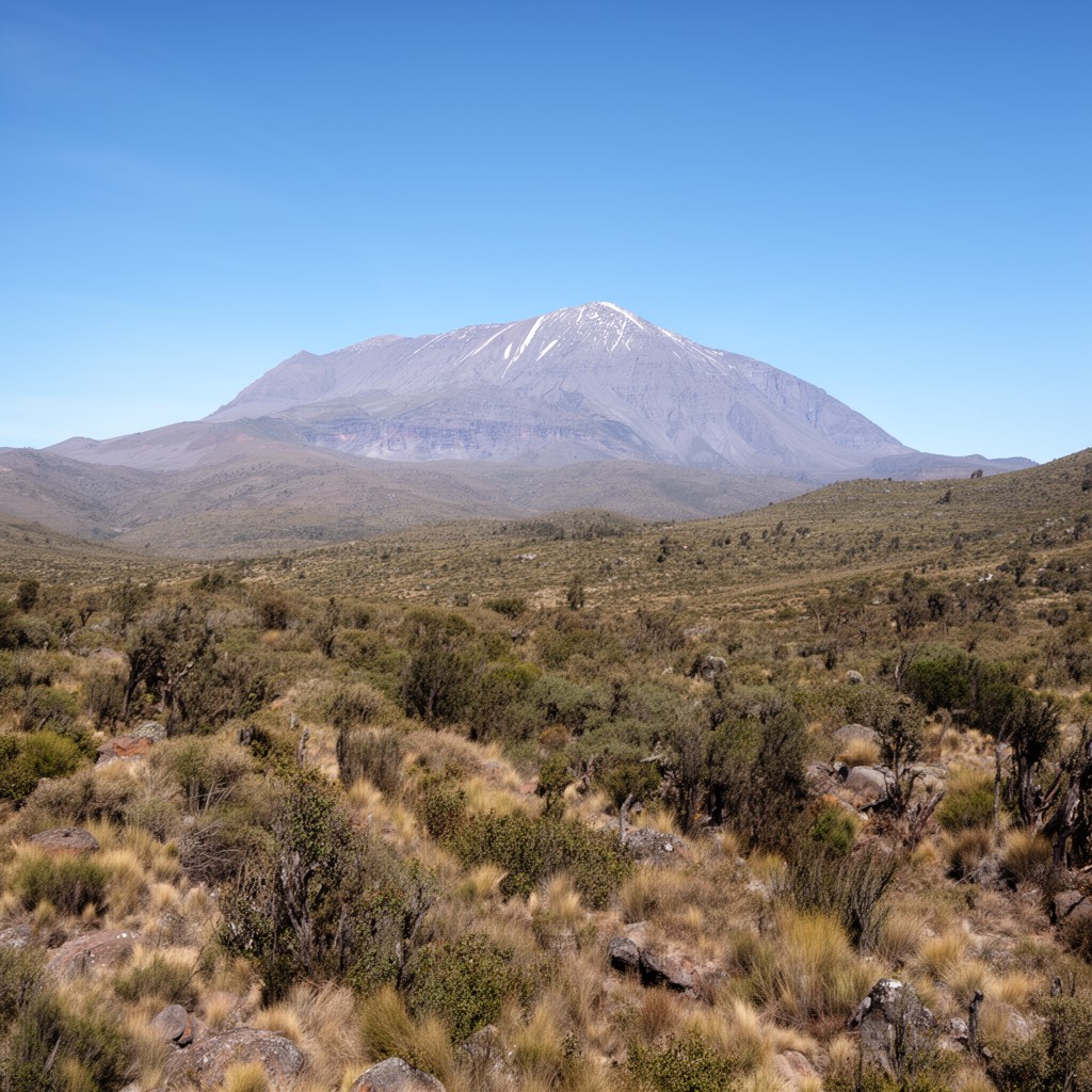 AI-generated illustration of Mount Kenya