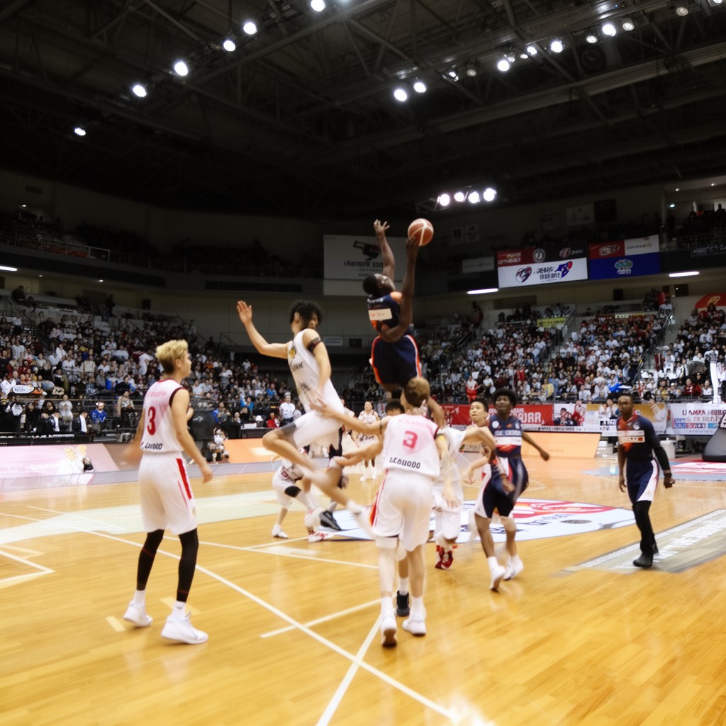 AI-generated illustration of B.League